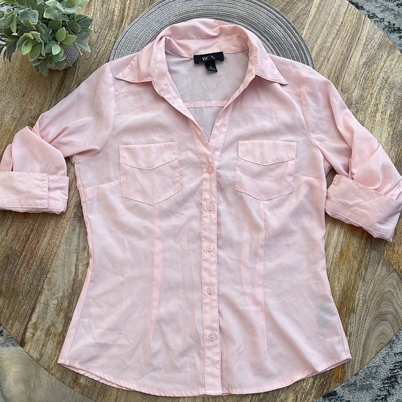 BCX Tops - 4/$25 BCX light pink button down shirt